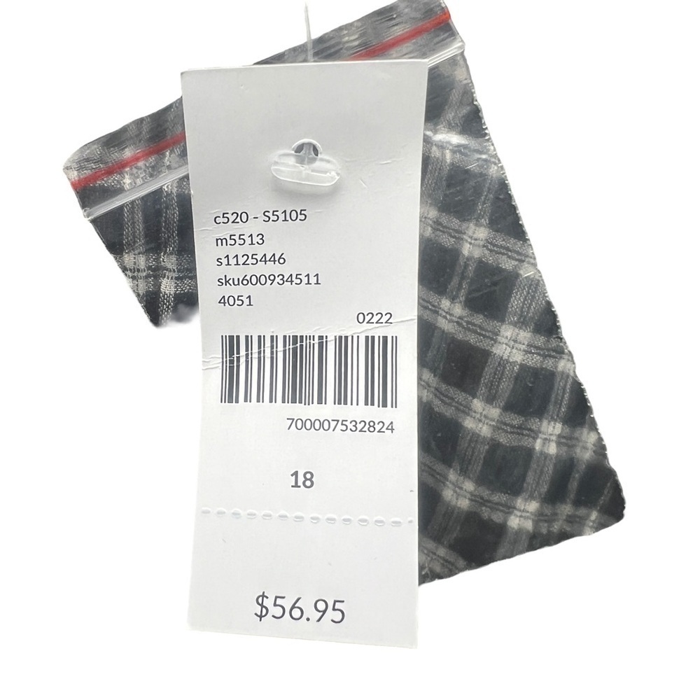 Lane Bryant Square-Neck Plaid Top with Button Details NWT (Size 18W) - Picture 6 of 6